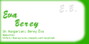 eva berey business card
